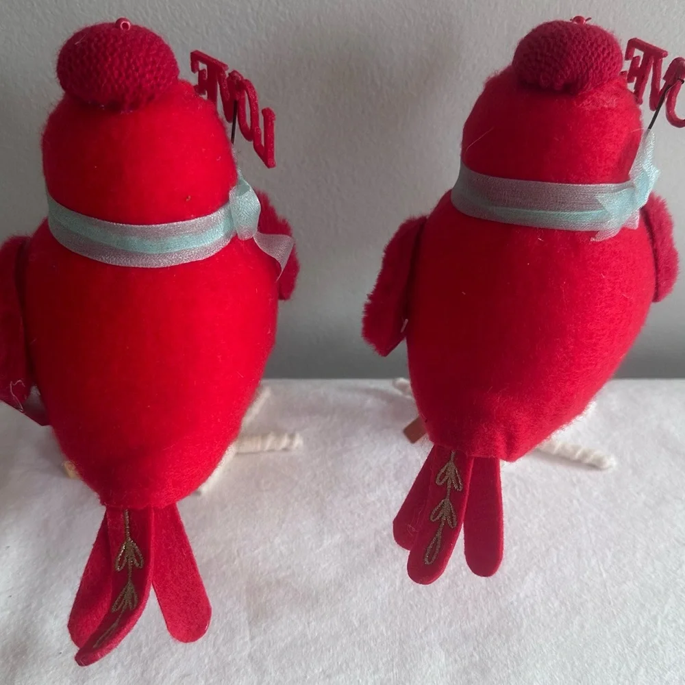 Target Red and White Love Bird Decor Set